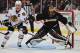 March 20, 2013; Anaheim, CA, USA; Anaheim Ducks goalie Jonas Hiller (1) defends the goal against Chicago Blackhawks center Jonathan Toews (19) during the first period at Honda Center. Mandatory Credit: Gary A. Vasquez-USA TODAY Sports