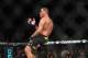 Feb 2, 2013; Las Vegas, NV, USA; Antonio Silva celebrates his victory during UFC 156 at the Mandalay Bay Events Center. Mandatory Credit: Gary A. Vasquez-USA TODAY Sports