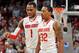 COLUMBUS, OH - FEBRUARY 20: Deshaun Thomas #1 of the Ohio State Buckeyes talks with teammate Lenzelle Smith, Jr. #32 in the second half against the Minnesota Golden Gophers on February 20, 2013 at Value City Arena in Columbus, Ohio. Ohio State defeated Minnesota 71-45. (Photo by Jamie Sabau/Getty Images)