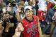 Mar 17, 2013; Nashville, TN, USA; Mississippi Rebels guard Marshall Henderson (22) celebrates after the championship game of the SEC tournament at Bridgestone Arena. Mississippi won 66-63. Mandatory Credit: Joshua Lindsey-USA TODAY Sports