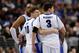 PHILADELPHIA, PA - MARCH 22: Grant Gibbs #10 hugs Doug McDermott #3 of the Creighton Bluejays late in the second half while taking on the Cincinnati Bearcats during the second round of the 2013 NCAA Men's Basketball Tournament on March 22, 2013 at Wells Fargo Center in Philadelphia, Pennsylvania. (Photo by Rob Carr/Getty Images)