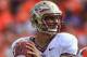 Clint Trickett, Rick Trickett's son, finds himself at the center of a quarterback controversy.