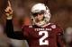 COLLEGE STATION, TX - NOVEMBER 24: Texas A&M Aggies quarterback Johnny Manziel #2 celebrates a first quarter touchdown during their game against the Missouri Tigers at Kyle Field on November 24, 2012 in College Station, Texas. (Photo by Scott Halleran/Getty Images)