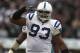 OAKLAND, CA - DECEMBER 26: Dwight Freeney #93 of the Indianapolis Colts celebrates after a sack against the Oakland Raiders during an NFL game at Oakland-Alameda County Coliseum on December 26, 2010 in Oakland, California. (Photo by Jed Jacobsohn/Getty Images)