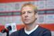 Mar 25, 2013; Mexico City, MEXICO; United States coach Jurgen Klinsmann at a press conference at the Radisson Paraiso hotel in advance of a World Cup qualifying match against Mexico. Mandatory Credit: Kirby Lee-USA TODAY Sports