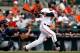 SARASOTA, FL - FEBRUARY 23: Designated hitter Nick Markakis #21 of the Baltimore Orioles bats against the Minnesota Twins during a Grapefruit League Spring Training Game at Ed Smith Stadium on February 23, 2013 in Sarasota, Florida. (Photo by J. Meric/Getty Images)
