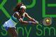 KEY BISCAYNE, FL - MARCH 26: Serena Williams plays a match against Li Na of China during Day 9 of the Sony Open at Crandon Park Tennis Center on March 26, 2013 in Key Biscayne, Florida. (Photo by Mike Ehrmann/Getty Images)
