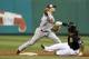 Rafael Furcal throws to first base in attempt to complete a double-play against Pittsburgh on Aug. 27.