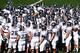 ATHENS, GA - NOVEMBER 17: Members of the Georgia Southern Eagles huddle before the game against the Georgia Bulldogs at Sanford Stadium on November 17, 2012 in Athens, Georgia. (Photo by Scott Cunningham/Getty Images)