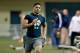 Mar 26, 2013; South Bend, IN, USA; Notre Dame Fighting Irish former player Manti Te'o participates in drills during Notre Dame pro day at the Loftus Center. Mandatory Credit: Matt Cashore-USA TODAY Sports