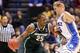 INDIANAPOLIS, IN - MARCH 29: Derrick Nix #25 of the Michigan State Spartans drives against Mason Plumlee #5 of the Duke Blue Devils during the Midwest Region Semifinal round of the 2013 NCAA Men's Basketball Tournament at Lucas Oil Stadium on March 29, 2013 in Indianapolis, Indiana. (Photo by Andy Lyons/Getty Images)