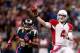 ST LOUIS, MO - OCTOBER 04: Quarterback Kevin Kolb #4 of the Arizona Cardinals passes during the game against the St. Louis Rams at Edward Jones Dome on October 4, 2012 in St Louis, Missouri. (Photo by Jamie Squire/Getty Images)
