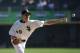 Chris Sale tosses the first pitch for the White Sox Monday against the Kansas City Royals.