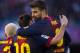 VIGO, SPAIN - MARCH 30: Lionel Messi (L) of FC Barcelona celebrates with Gerard Pique after scoring Barcelona's 2nd goal during the La Liga match between RC Celta de Vigo and FC Barcelona at Estadio Balaidos on March 30, 2013 in Vigo, Spain. (Photo by Denis Doyle/Getty Images)