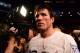 Jul. 7, 2012; Las Vegas, NV, USA; UFC fighter Chael Sonnen reacts after losing to Anderson Silva (not pictured) during a middleweight bout in UFC 148 at the MGM Grand Garden Arena. Mandatory Credit: Mark J. Rebilas-USA TODAY Sports
