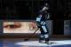 March 30, 2013; Pittsburgh, PA, USA; Pittsburgh Penguins right wing Jarome Iginla (12) skates on the ice for pre-game introductions before playing the New York Islanders at the CONSOL Energy Center. Mandatory Credit: Charles LeClaire-USA TODAY Sports