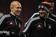 LONDON, ENGLAND - FEBRUARY 18: Arjen Robben and Thomas Muller of Bayern Muenchen attend a training session ahead of their Champions League round of 16 first leg match against Arsenal at Emirates Stadium on February 18, 2013 in London, England. (Photo by Shaun Botterill/Getty Images)
