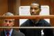 LOS ANGELES, CA - AUGUST 31: Former Los Angeles Lakers guard Javaris Crittenton (R) appears in Los Angeles Superior Court for an extradition hearing with his attorney Brian Steel August 31, 2011 in Los Angeles, California. The hearing wasin connection with a warrant from Atlanta charging him with murdering a 22-year-old woman. (Photo by Al Seib-Pool/Getty Images)
