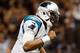 NEW ORLEANS, LA - DECEMBER 30: Cam Newton #1 of the Carolina Panthers reacts after throwing a touchdown pass against the New Orleans Saints at the Mercedes-Benz Superdome on December 30, 2012 in New Orleans, Louisiana. (Photo by Chris Graythen/Getty Images)