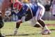 November 3, 2012; Gainesville FL, USA; Florida Gators defensive lineman Sharrif Floyd (73) gets ready to rush during the first quarter against the Missouri Tigers at Ben Hill Griffin Stadium. Mandatory Credit: Kim Klement-USA TODAY Sports
