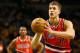 BOSTON, MA - NOVEMBER 30: Meyers Leonard #11 of the Portland Trail Blazers shoots a free-throw shot against the Boston Celtics during the game on November 30, 2012 at TD Garden in Boston, Massachusetts. NOTE TO USER: User expressly acknowledges and agrees that, by downloading and or using this photograph, User is consenting to the terms and conditions of the Getty Images License Agreement. (Photo by Jared Wickerham/Getty Images)