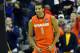 Mar 30, 2013; Washington, D.C., USA; Syracuse Orange guard Michael Carter-Williams (1) reacts during the second half against the Marquette Golden Eagles in the finals of the East regional of the 2013 NCAA Tournament at the Verizon Center. Syracuse Orange won 55-39. Mandatory Credit: Bob Donnan-USA TODAY Sports
