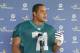 DAVIE, FL - MAY 4: Jonathan Martin #71 of the Miami Dolphins talks ot the media after the rookie minicamp on May 4, 2012 at the Miami Dolphins training facility in Davie, Florida. (Photo by Joel Auerbach/Getty Images)