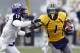 MORGANTOWN, WV - NOVEMBER 03: Tavon Austin #1 of the West Virginia Mountaineers carries the ball against the TCU Horned Frogs during the game on November 3, 2012 at Mountaineer Field in Morgantown, West Virginia. TCU defeated WVU in two overtimes 39-38. (Photo by Justin K. Aller/Getty Images)