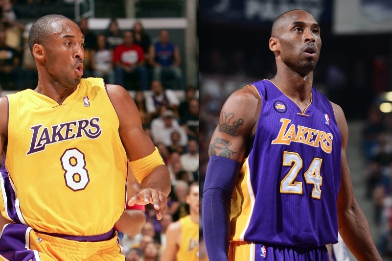 Lakers Wear Kobe's Jersey Numbers 8 and 24