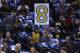 Monta Ellis' No. 8 displayed upside down