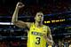ATLANTA, GA - APRIL 06: Trey Burke #3 of the Michigan Wolverines celebrates the Wolverines 61-56 victory against the Syracuse Orange during the 2013 NCAA Men's Final Four Semifinal at the Georgia Dome on April 6, 2013 in Atlanta, Georgia. (Photo by Streeter Lecka/Getty Images)
