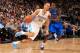 DENVER, CO - APRIL 04: Evan Fournier #94 of the Denver Nuggets controls the ball against Darren Collison #4 of the Dallas Mavericks at the Pepsi Center on April 4, 2013 in Denver, Colorado. The Nuggets defeated the Mavericks 95-94. NOTE TO USER: User expressly acknowledges and agrees that, by downloading and or using this photograph, User is consenting to the terms and conditions of the Getty Images License Agreement. (Photo by Doug Pensinger/Getty Images)