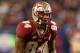 Dec 1, 2012; Charlotte, NC, USA Florida State Seminoles wide receiver Rodney Smith (84) lines up during the first quarter against the Georgia Tech Yellow Jackets in the 2012 ACC Championship game at Bank of America Stadium. FSU defeated Georgia Tech 21-15. Mandatory Credit: Jeremy Brevard-USA TODAY Sports