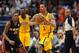 Mar 10, 2013; Miami, FL, USA; Indiana Pacers point guard George Hill (3) during the first half against the Miami Heat at American Airlines Arena. Miami won 105-91. Mandatory Credit: Steve Mitchell-USA TODAY Sports