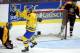 THIEF RIVER FALLS, MN - DECEMBER 26: Goaltender Thomas Greiss #1 and Felix Schutz #10 of Germany stand dejected on the ice as Carl Soderberg #27 of Sweden celebrates his goal during the third period of their preliminary game at the World Junior Hockey Championships at the Ralph Engelstad Arena December 26, 2004 in Thief River Falls, Minnesota. Sweden defeated Germany 6-0 (Photo by Jeff Vinnick/Getty Images)