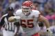 INDIANAPOLIS, IN - OCTOBER 9: Ryan Lilja #65, of the Kansas City Chiefs blocks against the Indianapolis Colts during the first half of play at Lucas Oil Field on October 9, 2011 in Indianapolis, Indiana. The Chiefs won 28-24. (Photo by John Sommers II/Getty Images)