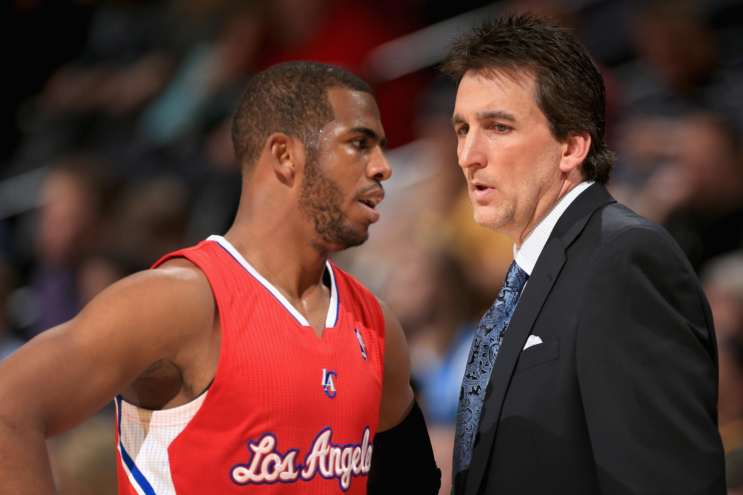 Blake Griffin, Head Coach Vinny Del Negro and DeAndre Jordan of the News  Photo - Getty Images
