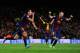 BARCELONA, SPAIN - APRIL 10: Pedro of Barcelona celebrates scoring their first goal with Andres Iniesta of Barcelona during the UEFA Champions League quarter-final second leg match between Barcelona and Paris St Germain at Nou Camp on April 10, 2013 in Barcelona, Spain. (Photo by David Ramos/Getty Images)