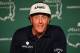 AUGUSTA, GA - APRIL 09: Phil Mickelson of the United States talks to the media during a press conference after a practice round prior to the start of the 2013 Masters Tournament at Augusta National Golf Club on April 9, 2013 in Augusta, Georgia. (Photo by David Cannon/Getty Images)
