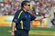 TAMPA, FL - JANUARY 1: Coach Brady Hoke of the Michigan Wolverines directs play against the South Carolina Gamecocks in the Outback Bowl January 1, 2013 at Raymond James Stadium in Tampa, Florida. (Photo by Al Messerschmidt/Getty Images)