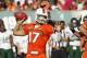 MIAMI GARDENS, FL - NOVEMBER 17: Stephen Morris #17 of the Miami Hurricanes throws the ball against the South Florida Bulls on November 17, 2012 at Sun Life Stadium in Miami Gardens, Florida. (Photo by Joel Auerbach/Getty Images)