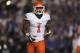 MANHATTAN, KS - NOVEMBER 3: Running back Joseph Randle #1 of the Oklahoma State Cowboys takes his position against the Kansas State Wildcats at Bill Snyder Family Football Stadium on November 3, 2012 in Manhattan, Kansas. (Photo by Ed Zurga/Getty Images)