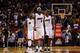 Miami Heat's LeBron James, Dwyane Wade, Chris Bosh