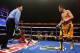 NEW YORK, NY - APRIL 13: Nonito Donaire knocks down Guillermo Rigondeaux during the tenth round of their WBO/WBA junior featherweight title unification bout at Radio City Music Hall on April 13, 2013 in New York City. (Photo by Al Bello/Getty Images)