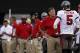 EAST RUTHERFORD, NJ - SEPTEMBER 16: Head coach Greg Schiano talks with Josh Freeman #5 of the Tampa Bay Buccaneers during a game against the New York Giants at MetLife Stadium on September 16, 2012 in East Rutherford, New Jersey. (Photo by Jeff Zelevansky/Getty Images)