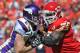 KANSAS CITY, MO - OCTOBER 02: Defensive end Jared Allen #69 of the Minnesota Vikings goes up against offensive tackle Branden Albert #76 of the Kansas City Chiefs during the second quarter on October 2, 2011 at Arrowhead Stadium in Kansas City, Missouri. The Chiefs defeated the Vikings 22-17. (Photo by Peter Aiken/Getty Images)