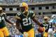 CHARLOTTE, NC - SEPTEMBER 18: Charles Woodson #21 of the Green Bay Packers celebrates after recovering a fumble against the Carolina Panthers during their game at Bank of America Stadium on September 18, 2011 in Charlotte, North Carolina. (Photo by Streeter Lecka/Getty Images)