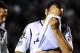 Apr 10, 2013; Monterrey, MEXICO; Los Angeles Galaxy player Landon Donovan reacts during the match against Monterrey at Estadio Tecnologico. Mandatory Credit: Miguel Sierra/EFE via USA TODAY Sports