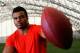From discus thrower to potential NFL draft pick, Lawrence Okoye's unlikely journey is made possible by his combination of size and athleticism.