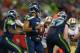 SEATTLE, WA - DECEMBER 23: Quarterback Russell Wilson #3 of the Seattle Seahawks looks downfield to pass against the San Francisco 49ers at CenturyLink Field on December 23, 2012 in Seattle, Washington. (Photo by Otto Greule Jr/Getty Images)